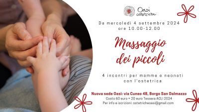 Massaggio dei piccoli - Oasi Ostetriche affiliata Acli Cuneo (CN)