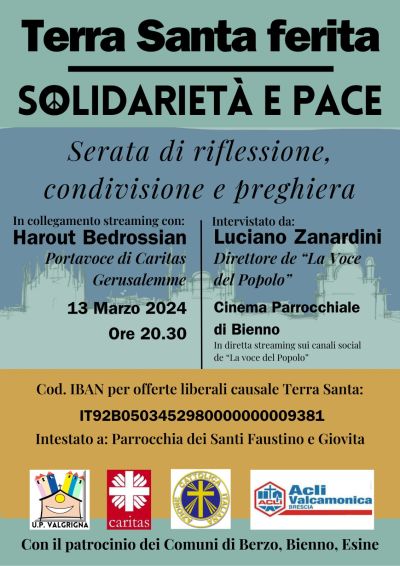 Terra Santa Ferita: Solidarietà e Pace - Acli Valcamonica (BS)