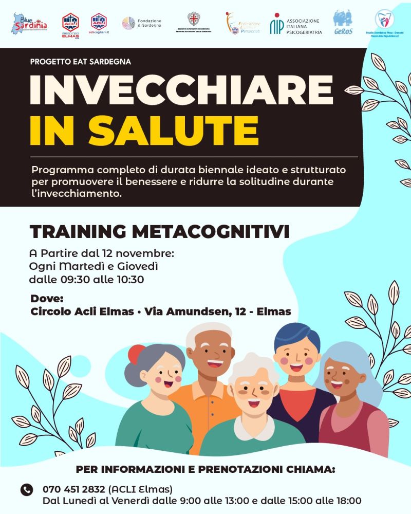 Invecchiare in salute: Training Metacognitivi - Circolo Acli Elmas e Acli Cagliari (CA)