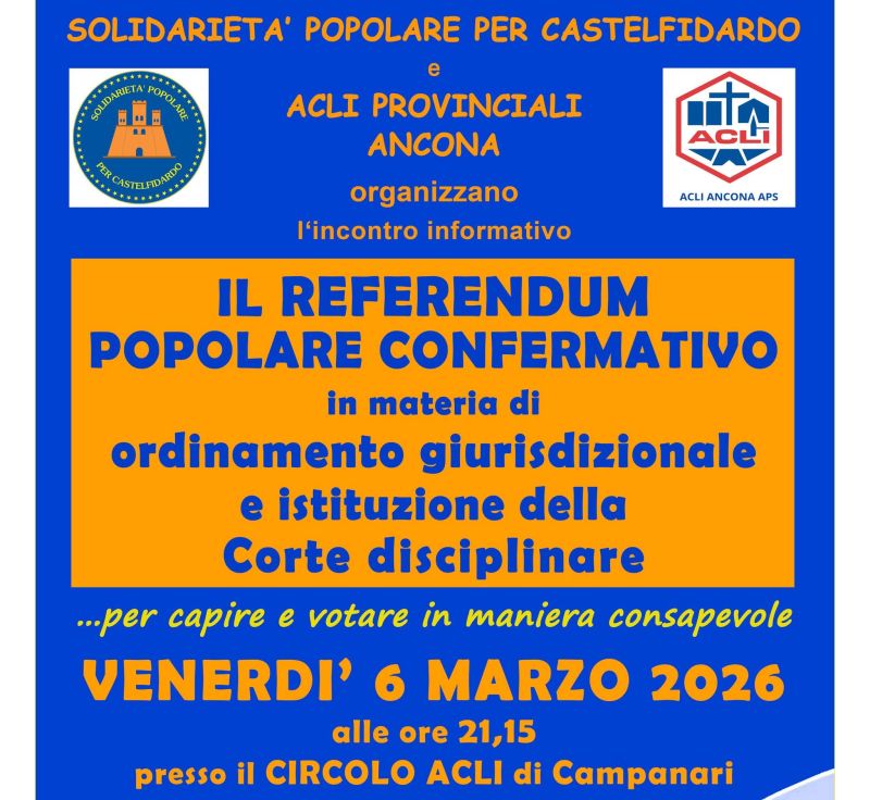 IL REFERENDUM POPOLARE CONFERMATIVO - CASTELFIDARDO (AN)