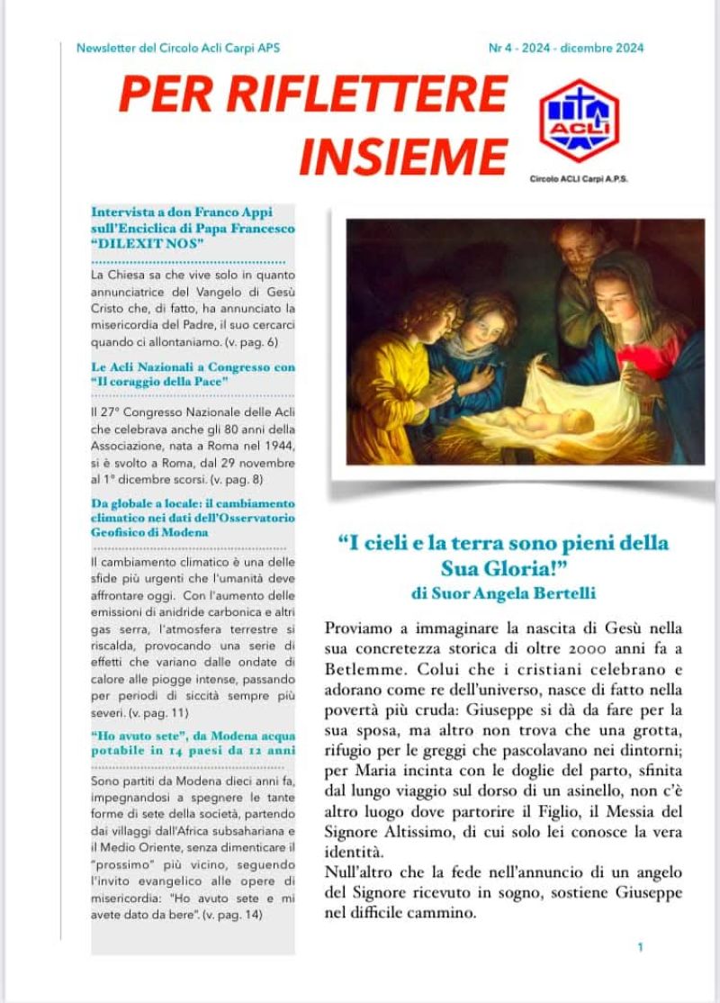 Per riflettere insieme (Dicembre 2024) - Circolo Acli Carpi (MO)