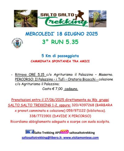 Salto Salto Trekking: 5 km di passeggiata - Modena - Acli Modena (MO)