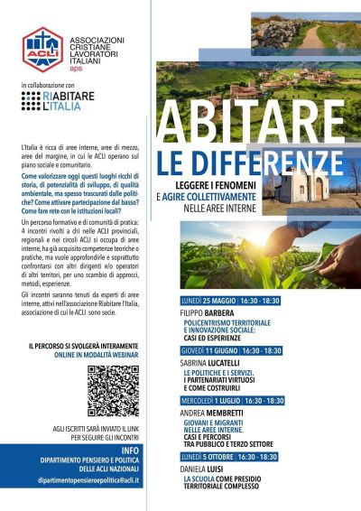 ABITARE LE DIFFERENZE - CICLO DI WEBINAR