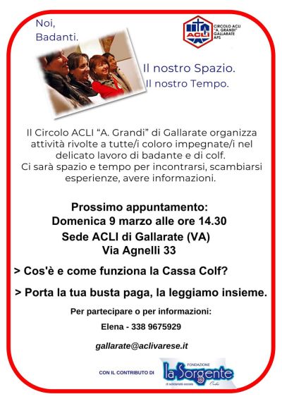 Il nostro Spazio. Il nostro Tempo. - Acli Gallarate (AV)