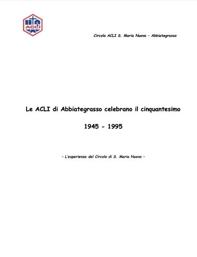 Le Acli di Abbiategrasso celebrano il cinquantesimo - Circolo Acli Abbiategrasso (MI)