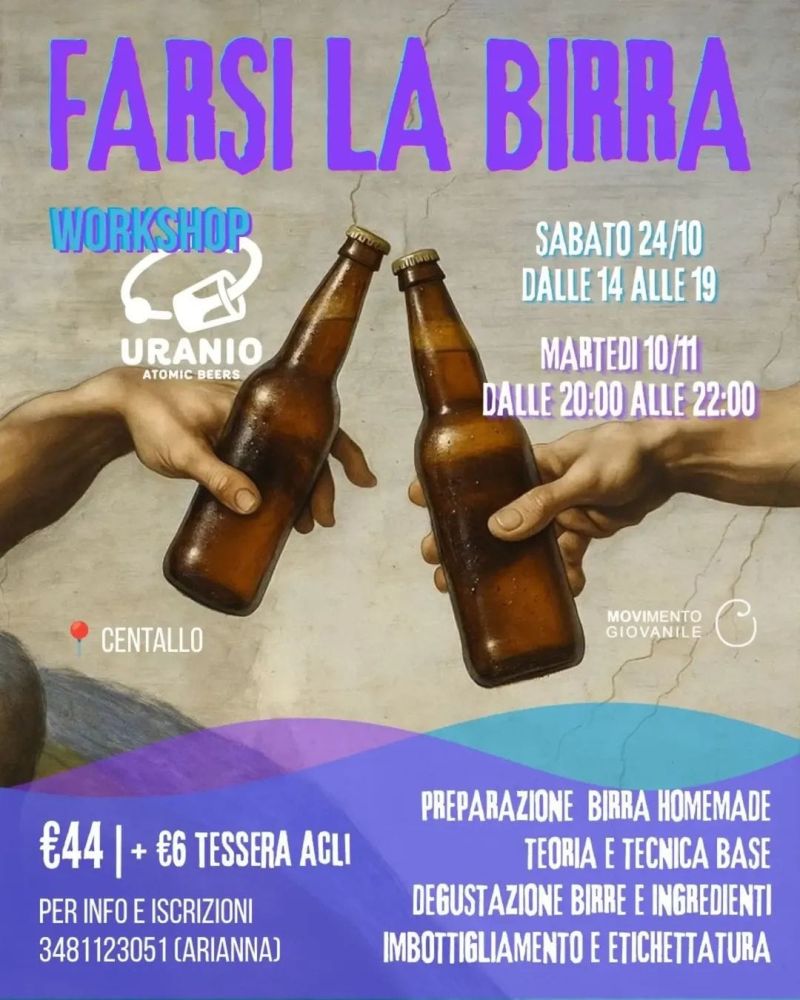 FARSI LA BIRRA - WORKSHOP - CENTALLO (CN) - CIRCOLO ACLI MOVI (CN)