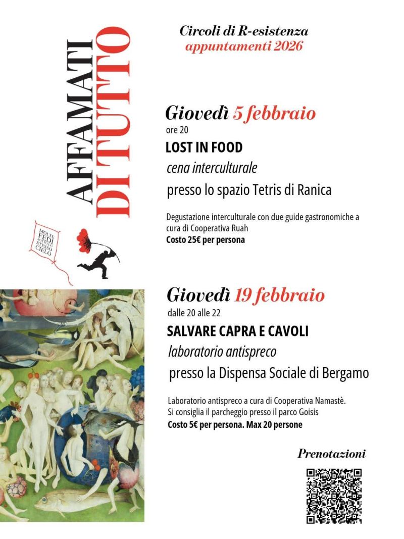 SALVARE CAPRA E CAVOLI - LABORATORIO ANTISPRECO - DISPENSA SOCIALE DI BERGAMO