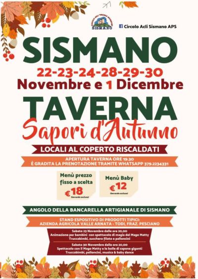 Sapori d'Autunno - Circolo Acli Sismano (TR)