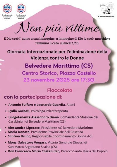 Non più vittime - Belvedere Marittimo (CS) - Coordinamento Donne Acli Calabria e Cosenza