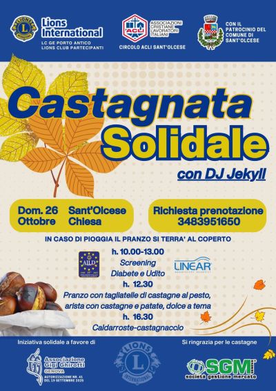 Castagnata Solidale - Sant'Olcese (GE) - Circolo Acli Sant'Olcese (GE)