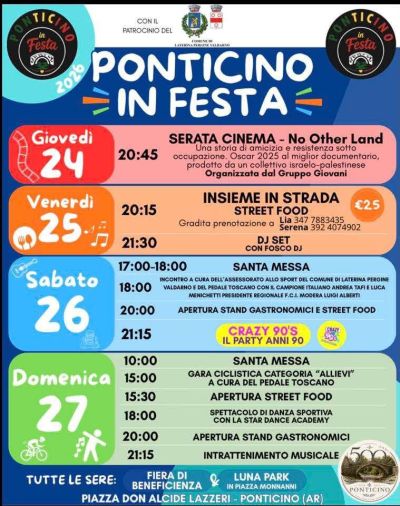 PONTICINO IN FESTA - SERATA FINALE - PONTICINO (AR) - CIRCOLO ACLI PONTICINO (AR)