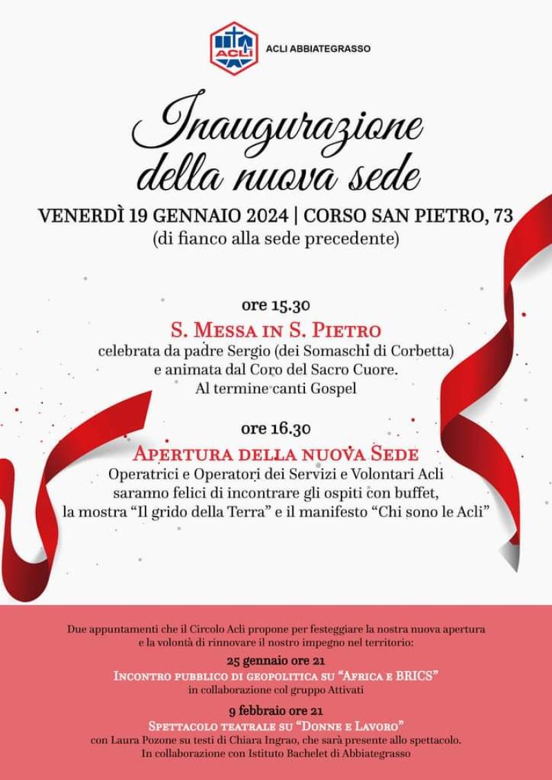 Inaugurazione della nuova sede - Circolo Acli Abbiategrasso (MI)