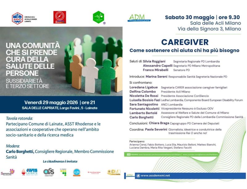 CAREGIVER: COME SOSTENERE CHI AIUTA CHI HA PIU' BISOGNO - CIRCO ACLI ACHILLE GRANDI LAINATE (MI)