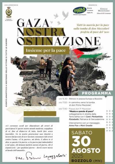 Gaza Nostra Ostinazione: Insieme per la pace - Bozzolo (CR) - Acli Cremona (CR)