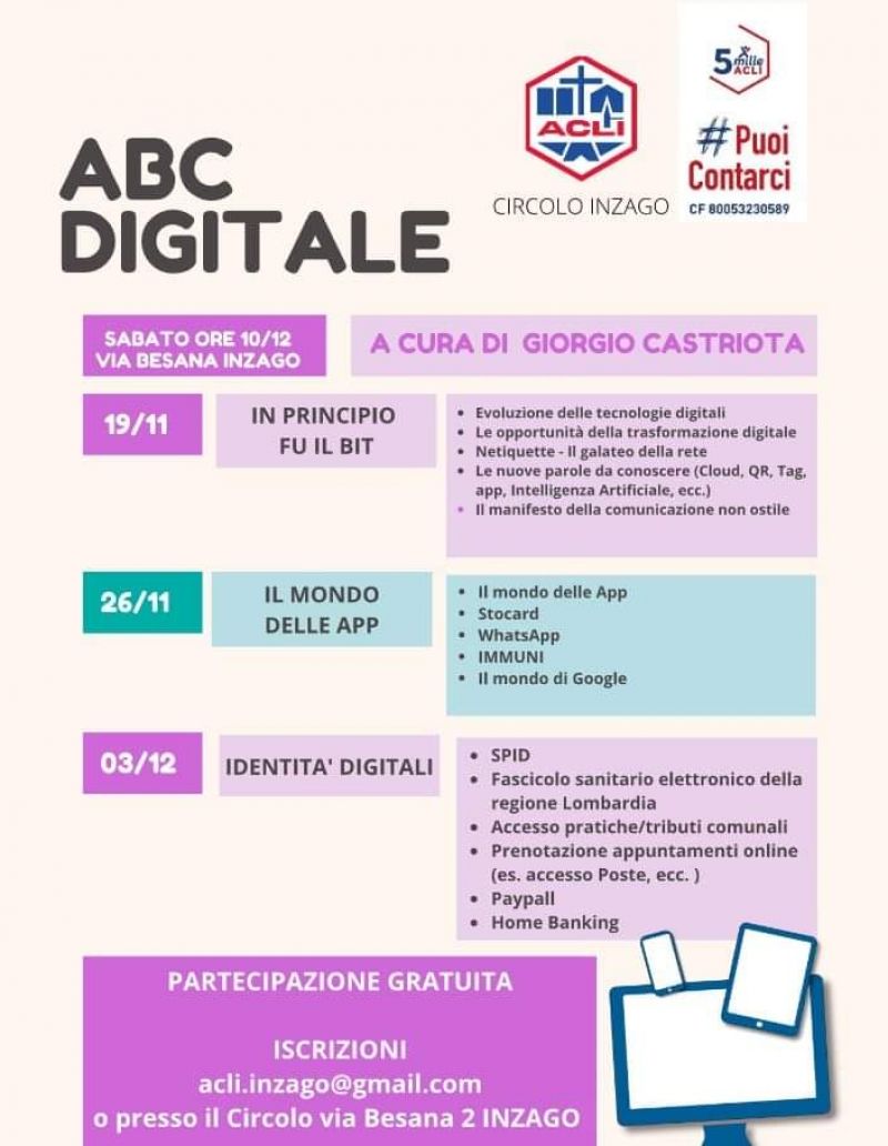 ABC Digitale - Circolo Acli Inzago (MI)