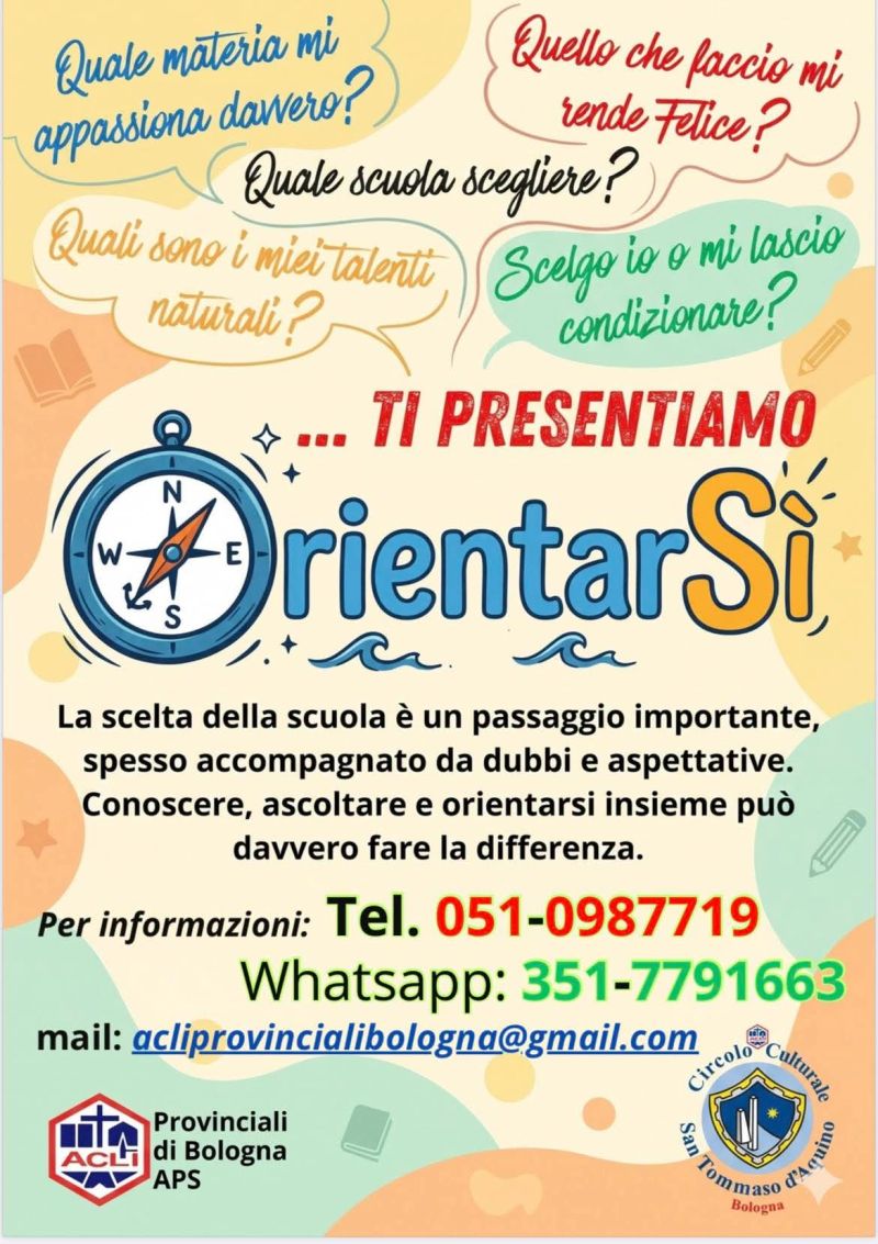 ORIENTAR-SI! - LA SCELTA DELLA SCUOLA - BOLOGNA