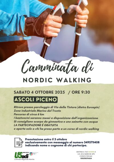 Camminata di Nordic Walking - Ascoli Piceno - US Acli Marche