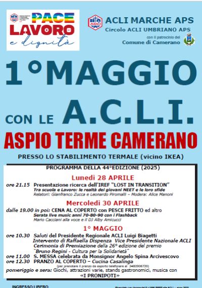 1° Maggio con le Acli - Acli Marche e Circolo Acli Umbriano (AN)