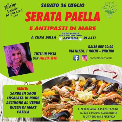 Serata Paella - Vinchio (AT) - Circolo Acli Noche (AT)