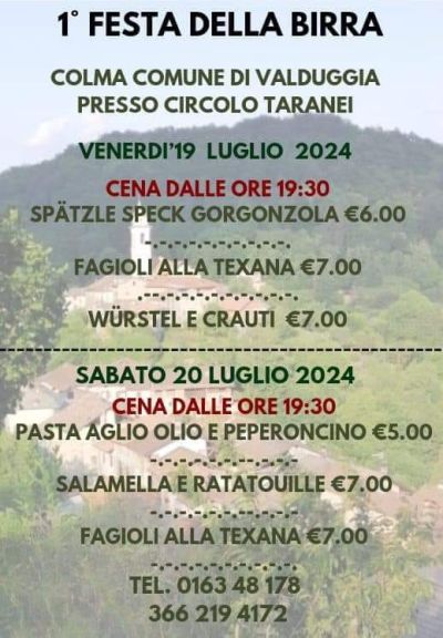 1° Festa della Birra - Circolo Acli Taranei (VC)