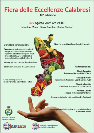 FIERA DELLE ECCELLENZE CALABRESI - BELVEDERE MARITTIMO (CS) - ACLI TERRA CALABRIA - CIRCOLO ACLI GIOVANNI PAOLO II APS (CS)