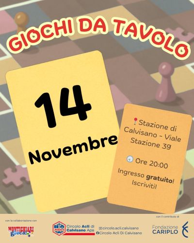 Giochi da tavolo - Calvisano (BS) - Circolo Acli Calvisano (BS)