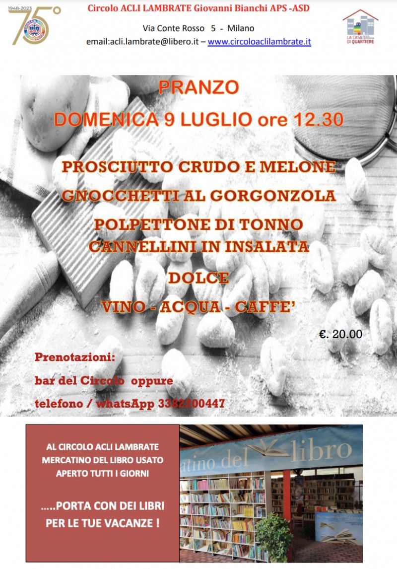 Pranzo - Circolo Acli Lambrate (MI)