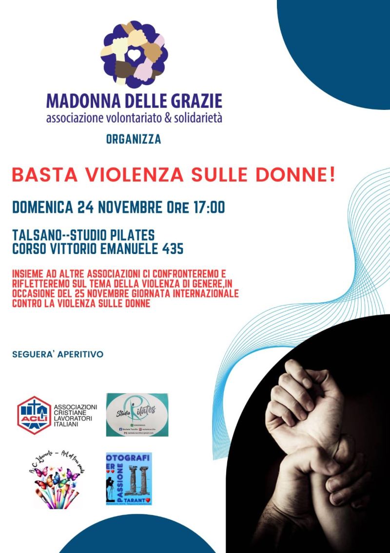 Basta violenza sulle donne! - Acli Taranto (TA)