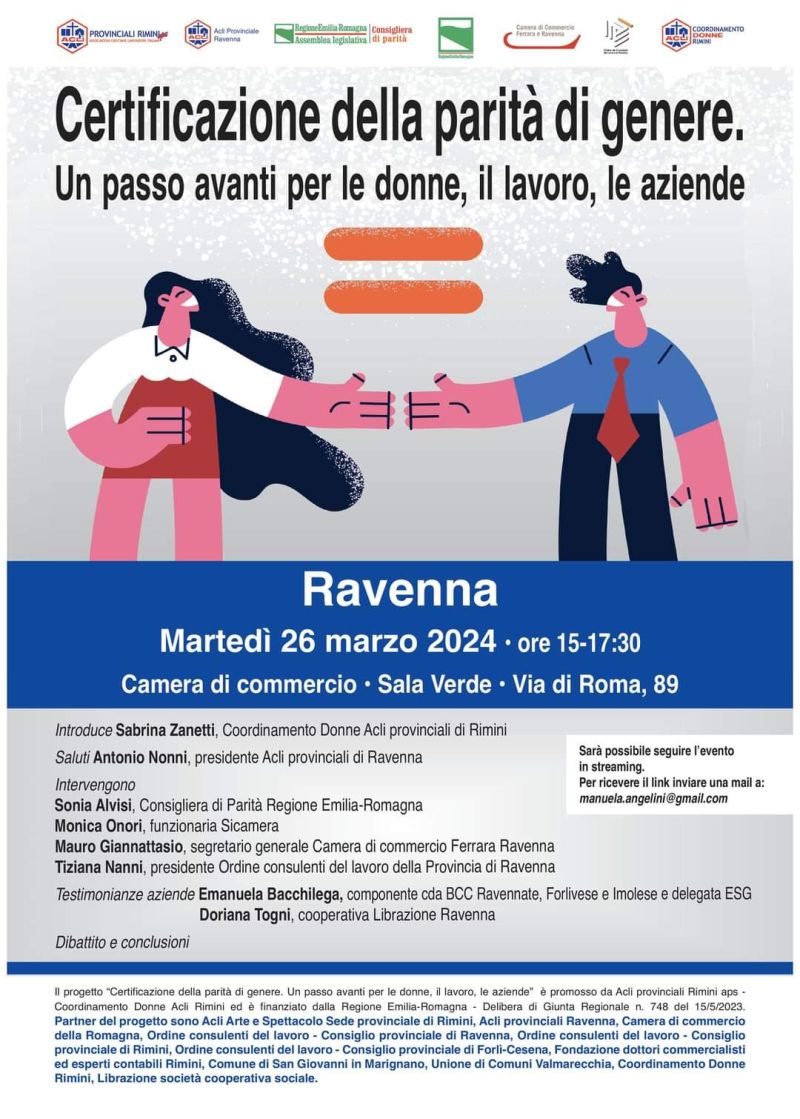 Certificazione della parità di genere - Acli Rimini e Acli Ravenna