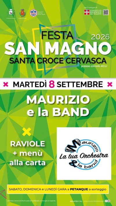 FESTA SAN MAGNO - SANTA CROCE CERVASCA (CN) - CIRCOLO ACLI DI CERVASCA (CN) - MAURIZIO E LA BAND