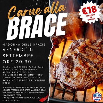 Carne alla Brace - Cuneo - Circolo Acli Madonna delle Grazie (CN)