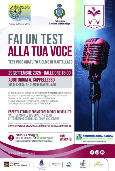 Fai un test alla tua voce - Martellago - Acli Arte e Spettacolo Padova (PD)