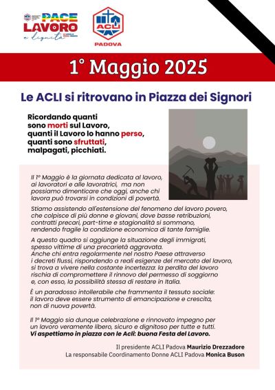 Le Acli si ritrovano in Piazza dei Signori - Acli Padova (PD)