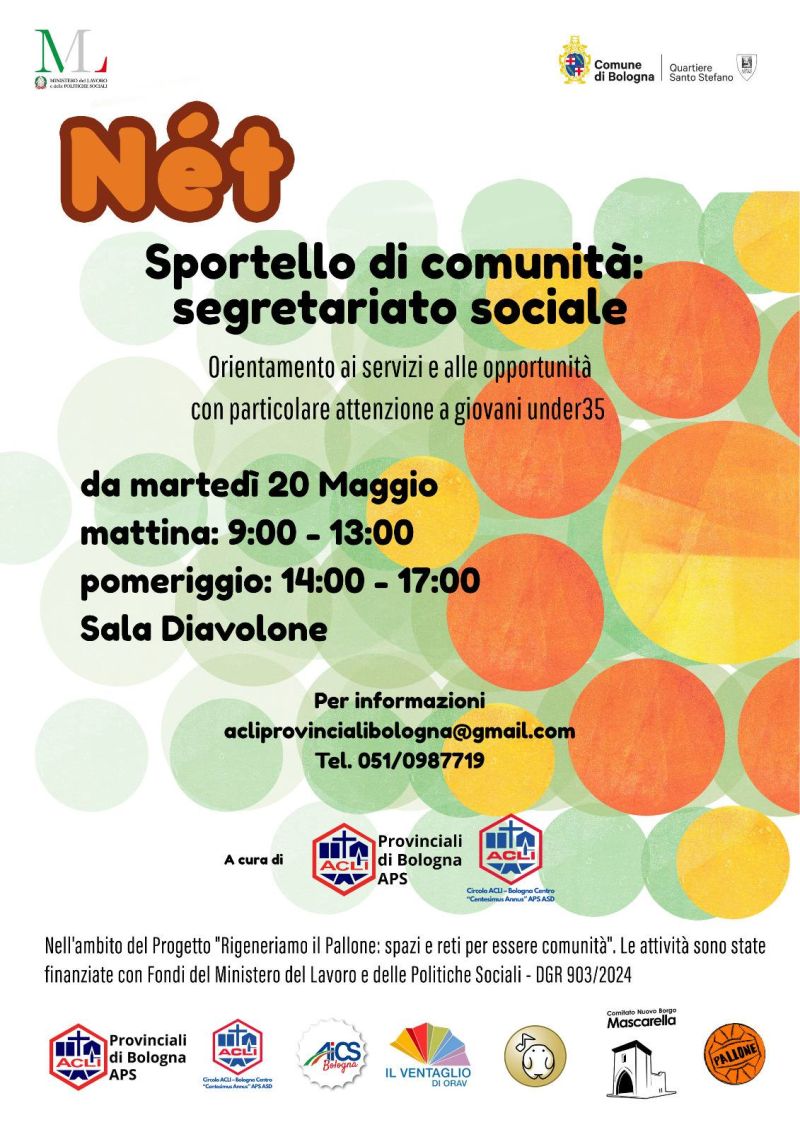 Sportello di comunità: segretariato sociale - Acli Bologna (BO)