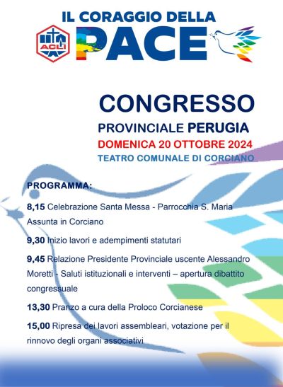 Congresso Provinciale: Il Coraggio della Pace - Acli Perugia (PG)