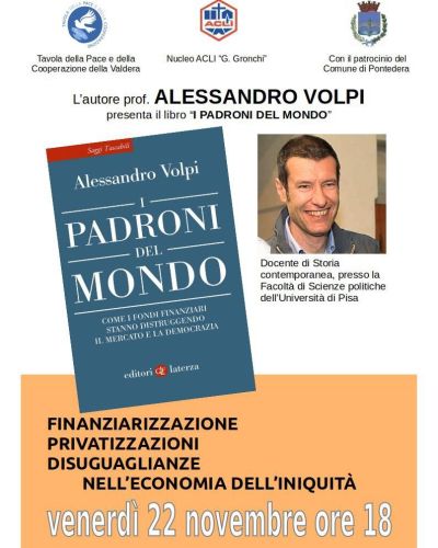 Presentazione del libro "I padroni del mondo" - Nucleo Acli Gronchi (PI)