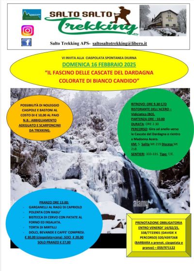 Il fascino delle Cascate del Dardagna colorato di bianco candido - Modena - Acli Modena (MO)