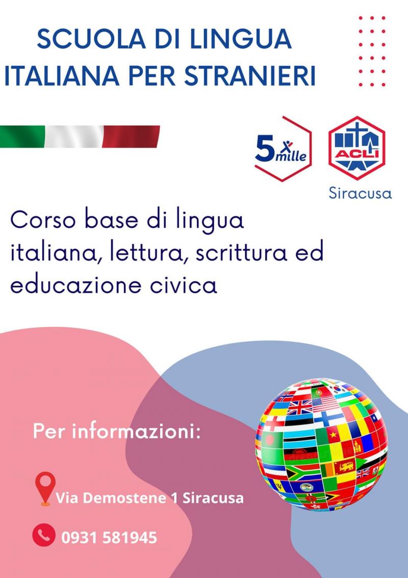 Scuola di lingua italiana per stranieri - Acli Siracusa (SR)