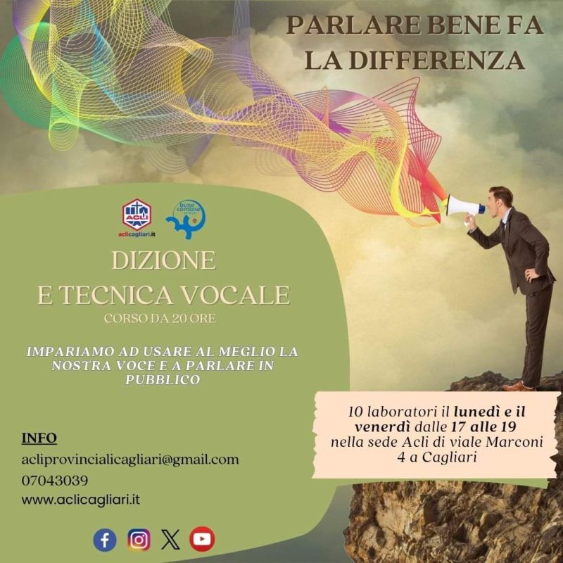 Corso di dizione e tecnica vocale - Acli Cagliari (CA)