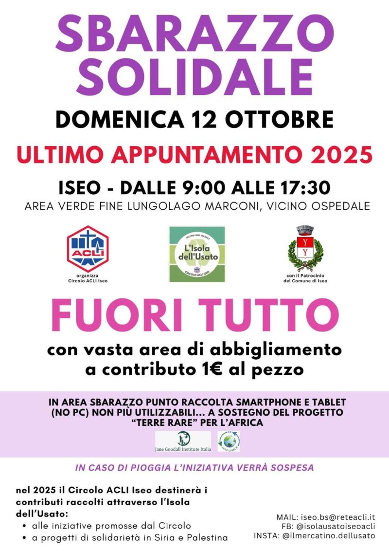 Sbarazzo Solidale - Iseo (BS) - Circolo Acli Iseo (BS)
