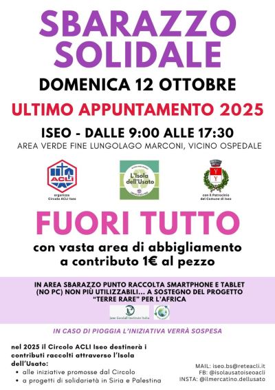 Sbarazzo Solidale - Iseo (BS) - Circolo Acli Iseo (BS)
