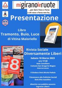 Presentazione libro &quot;Tramonto, Buio, Luce&quot; - Ass. &quot;Mi girano le ruote&quot; aff. Acli Salerno (SA)