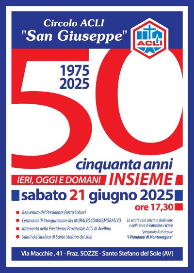 Cinquanta anni insieme - Santo Stefano del Sole (AV) - Circolo Acli San Giuseppe (AV)