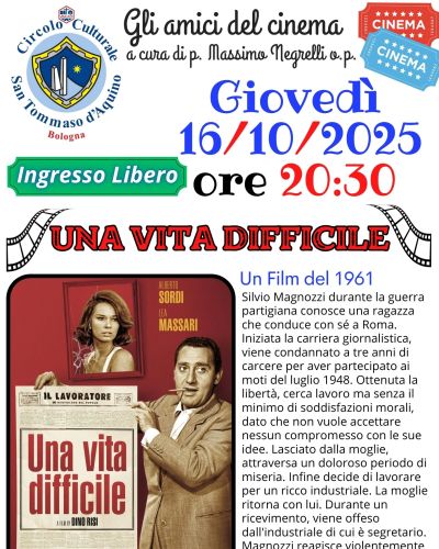 Proiezione film "Una vita difficile" - Bologna - Circolo Acli S. Tommaso d'Aquino (BO)
