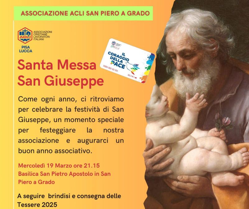 Santa Messa San Giuseppe - Acli Pisa e Lucca (PI)