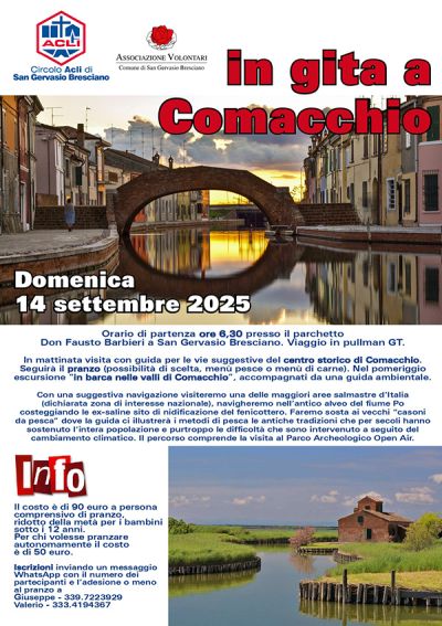 In gita a Comacchio - Comacchio (FE) - Circolo Acli San Gervasio Bresciano (BS)