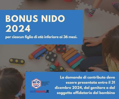 Bonus Nido 2024 - Acli Nuoro (NU)