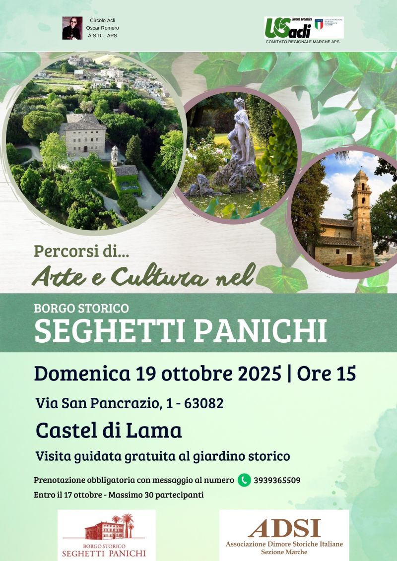 Percorsi di Arte e Cultura nel Borgo Storico Seghetti Panichi - Ascoli Piceno - Circolo Acli oscar Romero e US Acli Marche