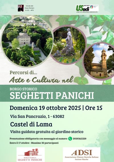 Percorsi di Arte e Cultura nel Borgo Storico Seghetti Panichi - Ascoli Piceno - Circolo Acli oscar Romero e US Acli Marche