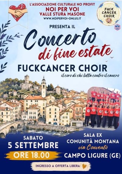 CONCERTO DI FINE ESTATE - FUCKCANCER CHOIR (AL) - CAMPO LIGURE (GE)